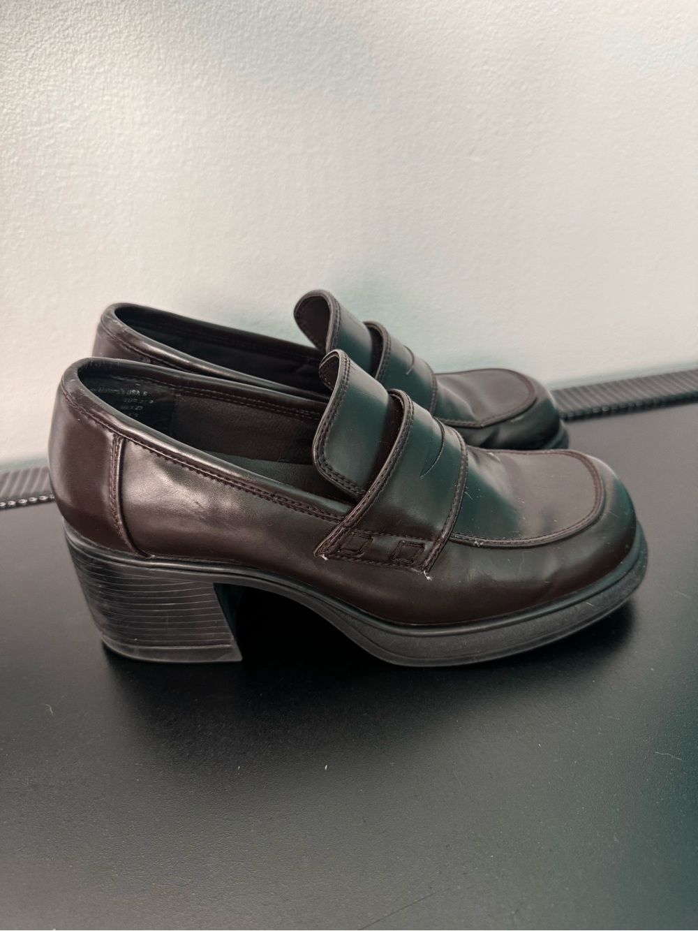 Women's Brown faux Leather Slip-On Loafers